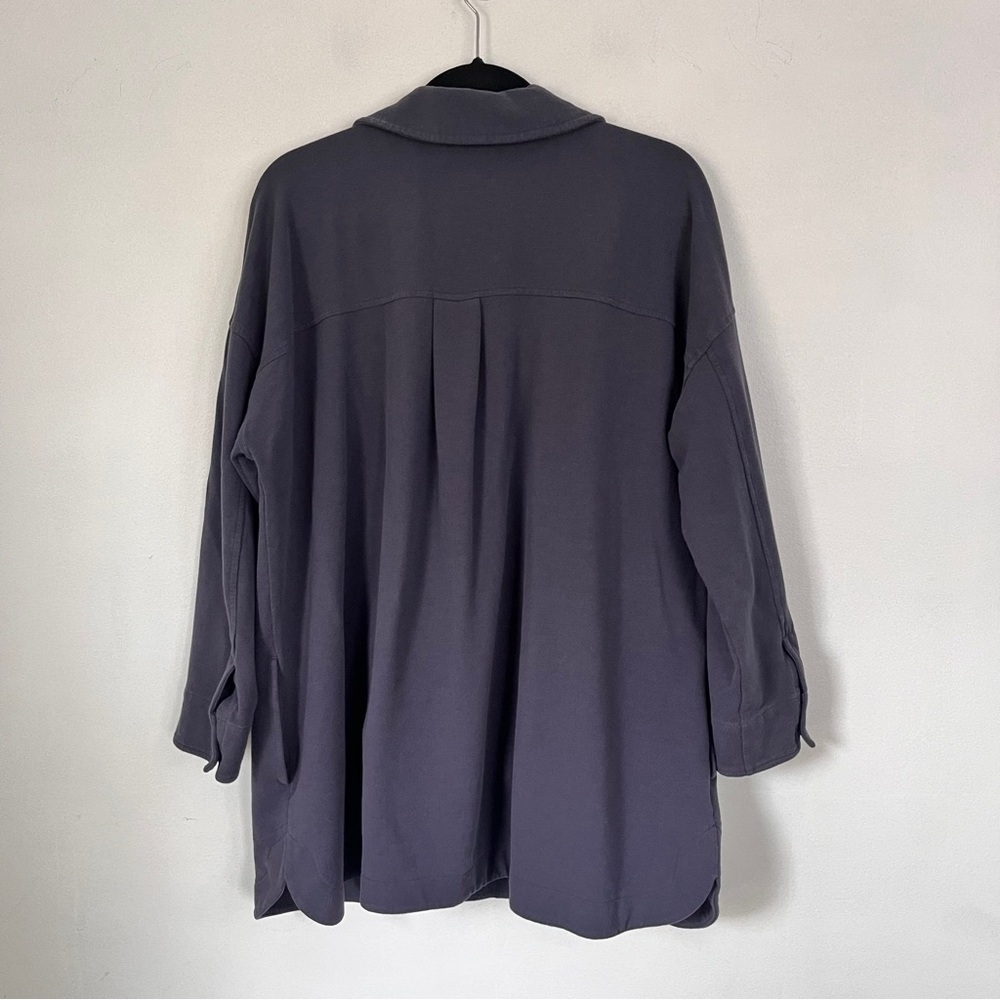 Pure Jill Cotton Blend Lightweight Soft Knit Button Front Jacket Tunic Length XL - Picture 2 of 9